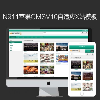 N911苹果CMSV10高级自适应X站影视模板